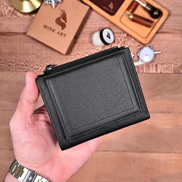 MISK ART Compact Women's Leather Wallet — Black, 2150 — product detail