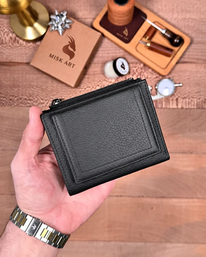 MISK ART Compact Women's Leather Wallet — Black, 2150 — product detail