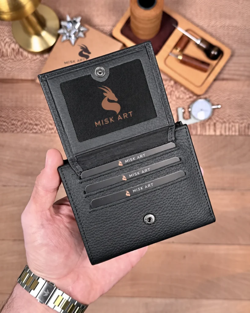 MISK ART Compact Women's Leather Wallet — Black, 2150 — product detail