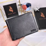 MISK ART Men's Leather Wallet — Black, 2016 — product detail