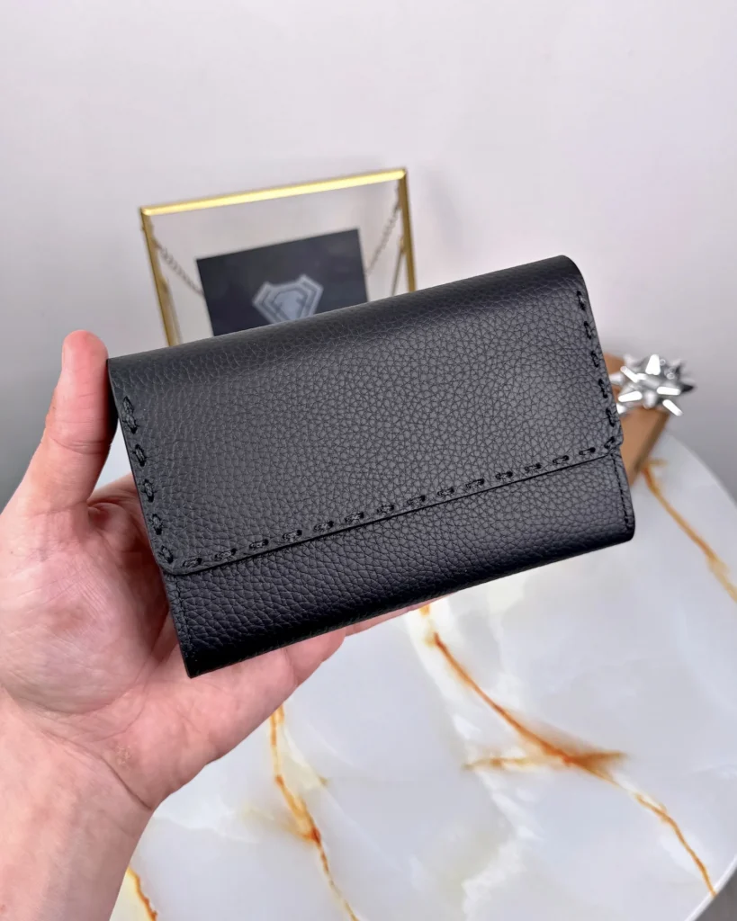 Women's Leather Wallet — Black, Guti, 2095 — product view 2
