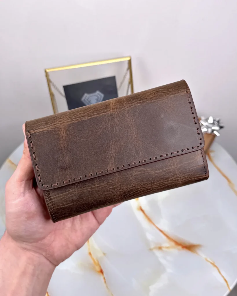 Women's Leather Wallet — Brown, 2095 — product view 2