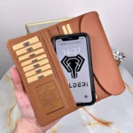 Leather Phone Wallet — Cognac, 2049 — product view 1