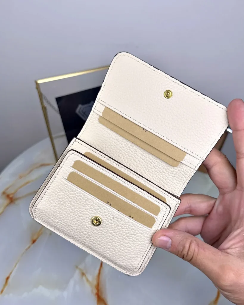 Leather Card Holder — Beige, Guti, 2098 — product view 2
