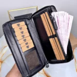 Men's Leather Handbag — Glossy Black, 2100 — product view 1