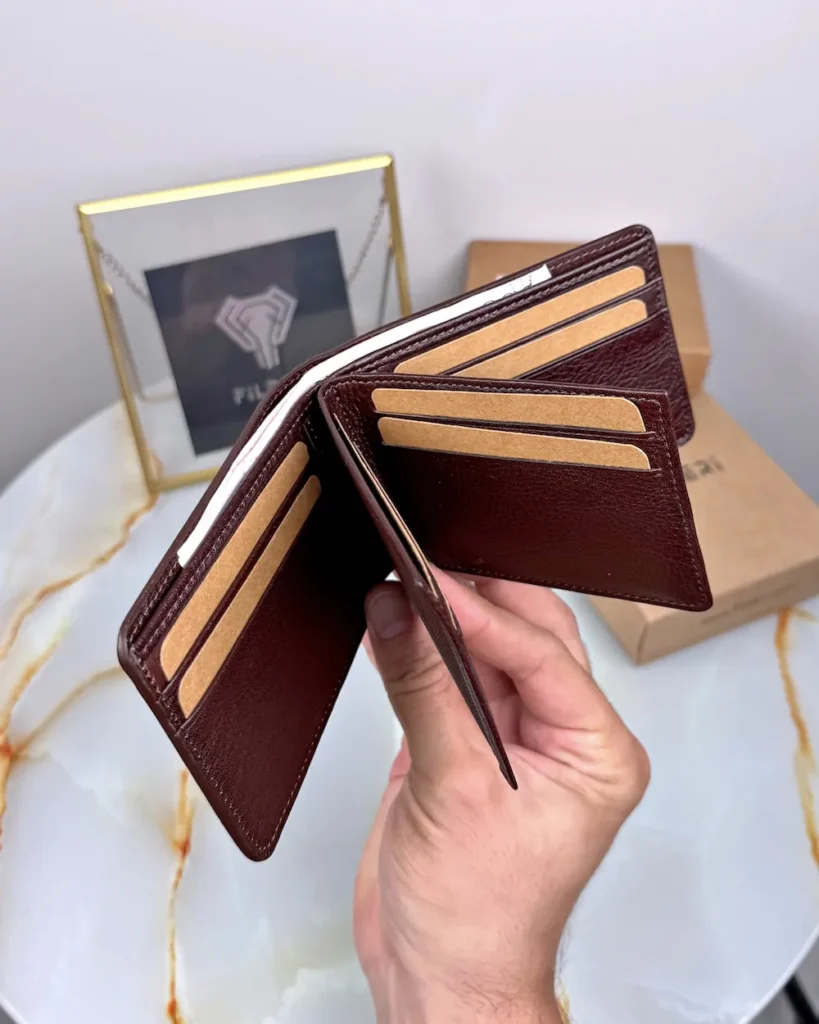 Premium Men's Leather Wallet — Brown, 2023 — product view 2