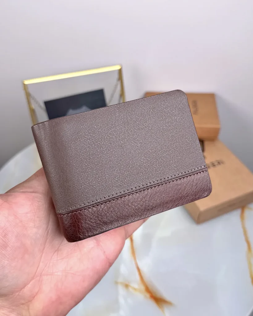 Premium Men's Leather Wallet — Brown, 2023 — product view 1