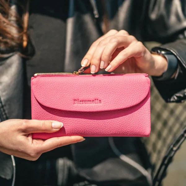 Women's Leather Wallet — Pink, 2049 — product view 1