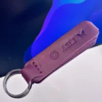 Leather Keyring — Burgundy — product view 1