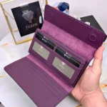 Women's Leather Wallet — Purple, Guti, 2022 — product view 1