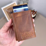 Leather Pop-up Wallet — Hazelnut Brown, 2001 — product view 1