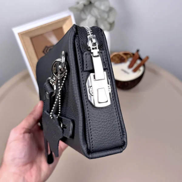 Men's Leather Handbag — Matte Black, 2105 — product view 1