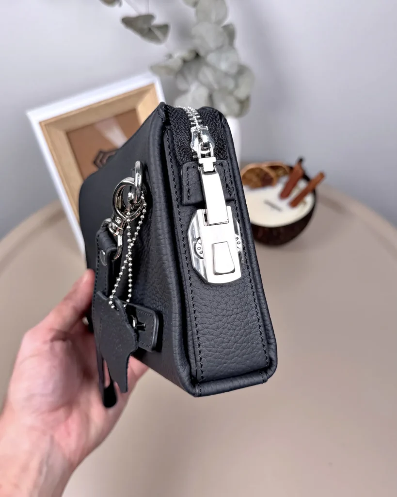 Men's Leather Handbag — Matte Black, 2105 — product view 1