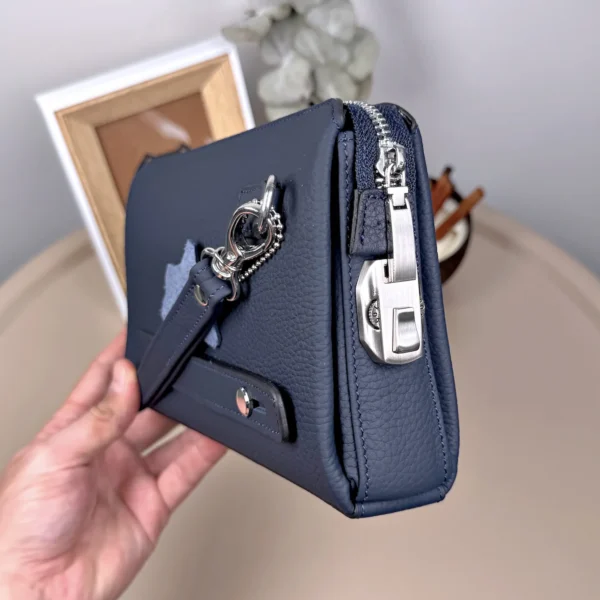Men's Leather Handbag — Navy, 2105 — product view 1