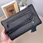 Men's Leather Handbag — Matte Black, 2113 — product view 1