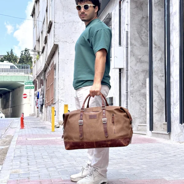 Distressed Leather Travel Bag — 2120 — product view 1