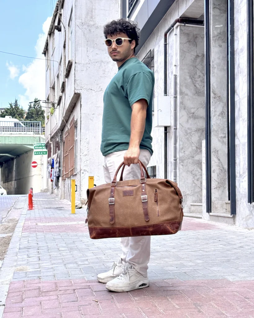Distressed Leather Travel Bag — 2120 — product view 1