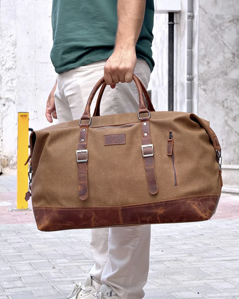 Distressed Leather Travel Bag — 2120 — product view 2