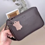 Men's Leather Handbag — Matte Brown, 2101 — product view 1