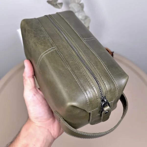 Leather Handbag — Green, 2057 — product view 1