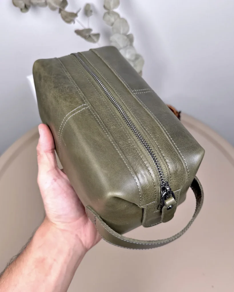 Leather Handbag — Green, 2057 — product view 1