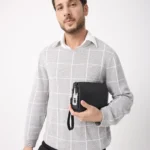 Men's Leather Handbag — Black, 2125 — product view 1