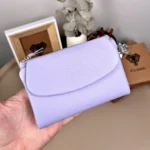 Compact Women's Leather Wallet — Lilac, 2064 — product view 1