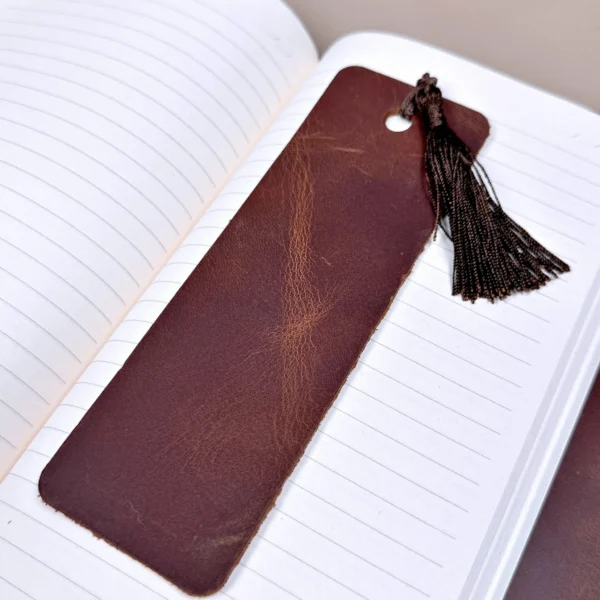 Leather Bookmark — Hazelnut Brown — product view 1