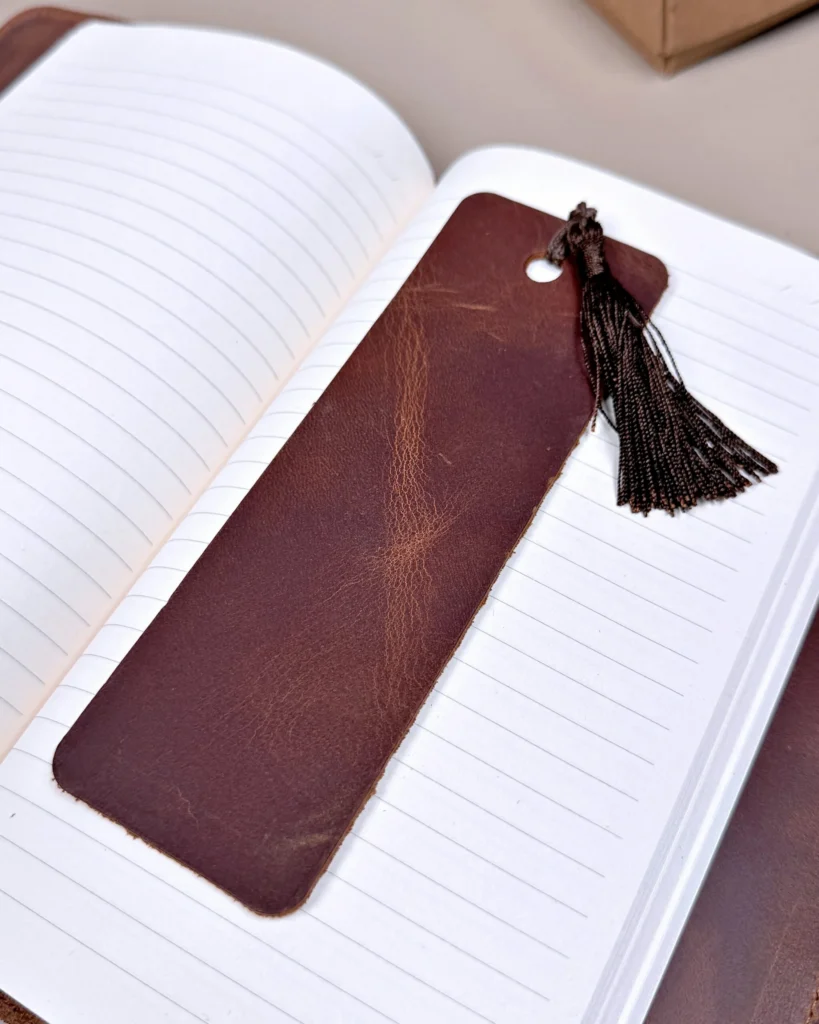 Leather Bookmark — Hazelnut Brown — product view 1