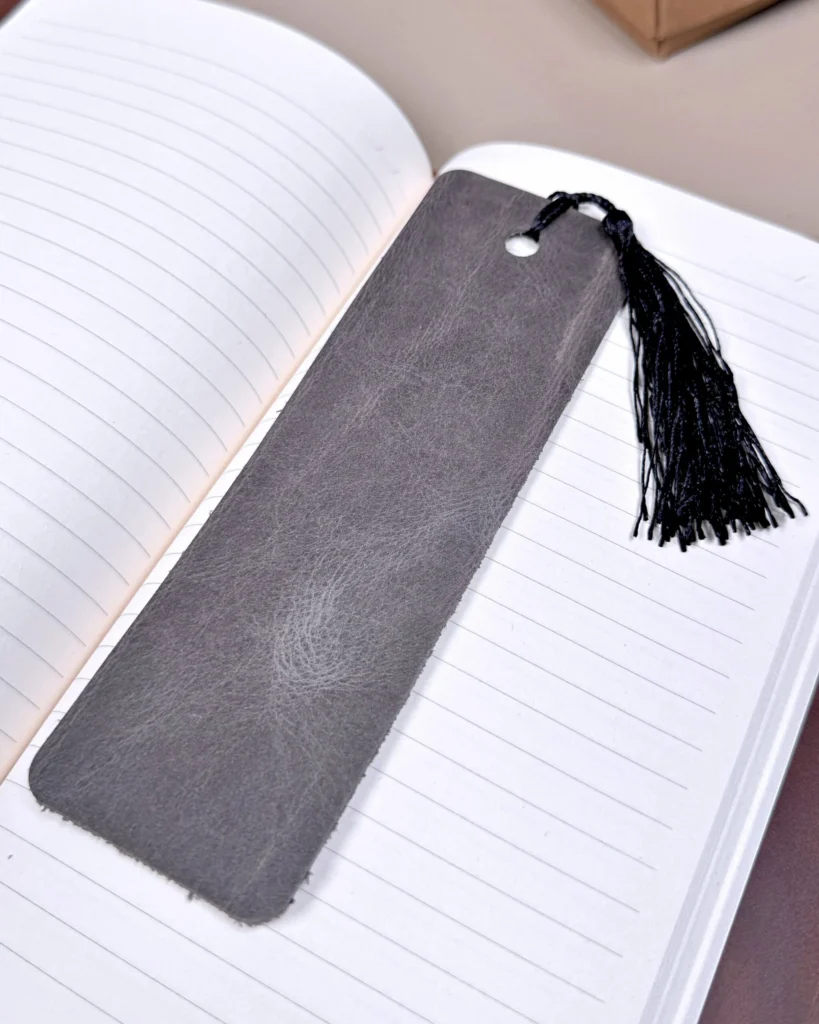 Leather Bookmark — Gray — product view 1