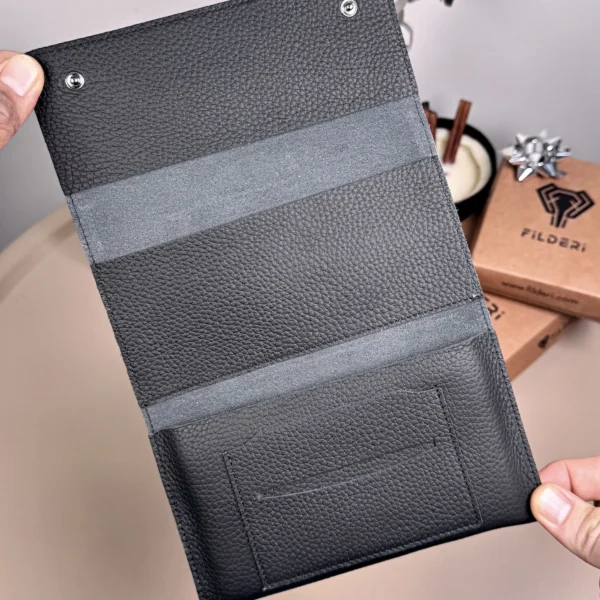 Leather Tobacco Pouch — Matte Black, 2131 — product view 1