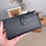 Leather Phone Wallet — Black, 2134 — product view 1
