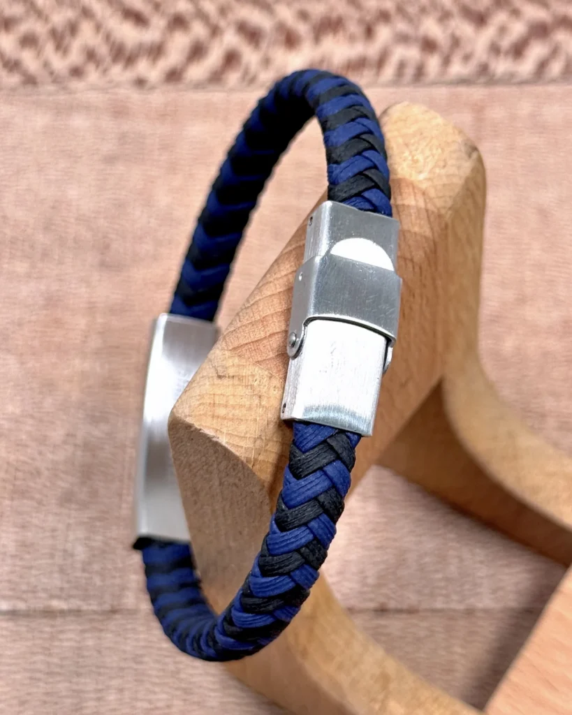Braided Bracelet — Navy — product view 2