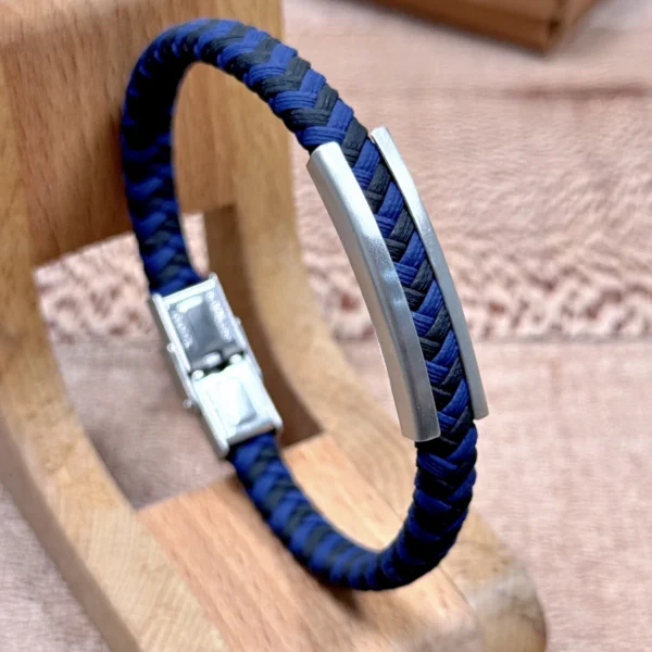 Braided Bracelet — Navy — product view 1