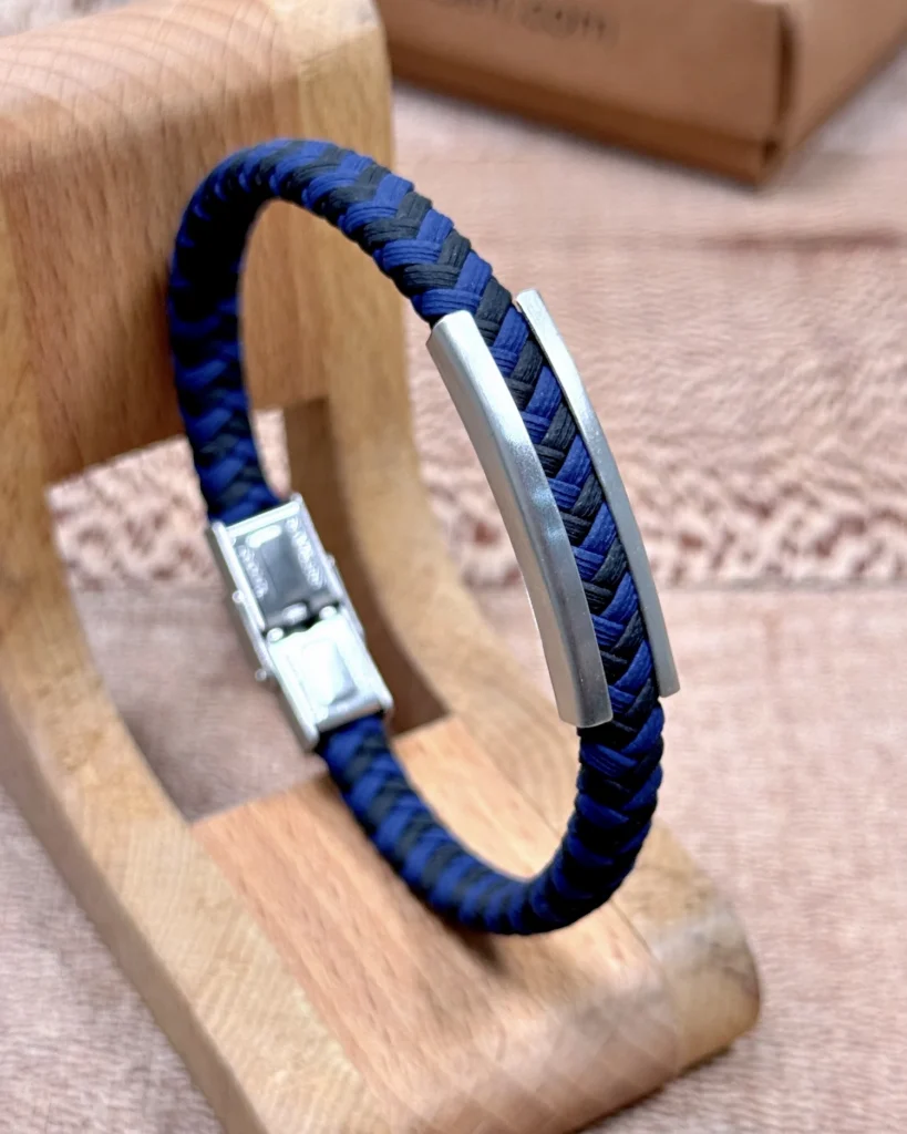 Braided Bracelet — Navy — product view 1