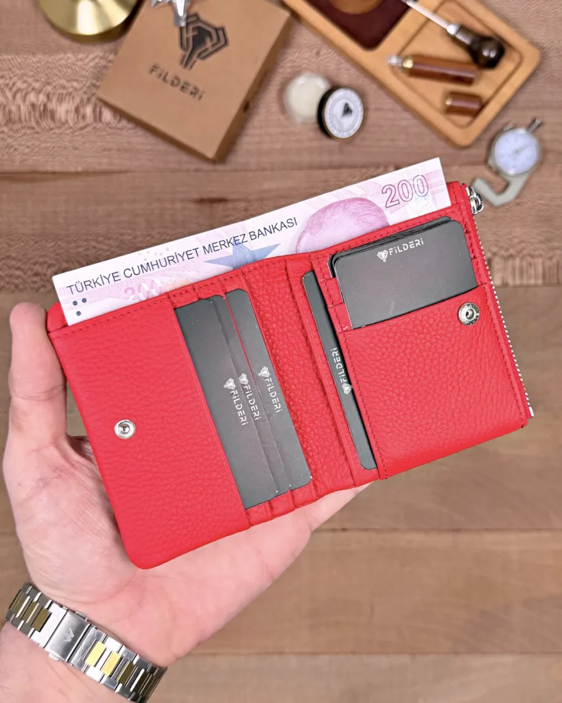 Leather Wallet — Red, 2140 — product view 2