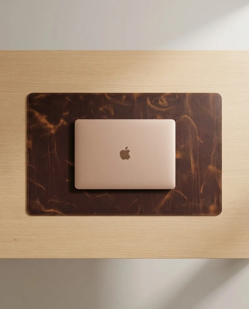 Leather Mouse Pad — Hazelnut Brown, 2141 — product view 1