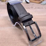Men's Leather Belt — Dark Brown, Dress Style — product view 1