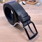 Men's Leather Belt — Black — product view 1