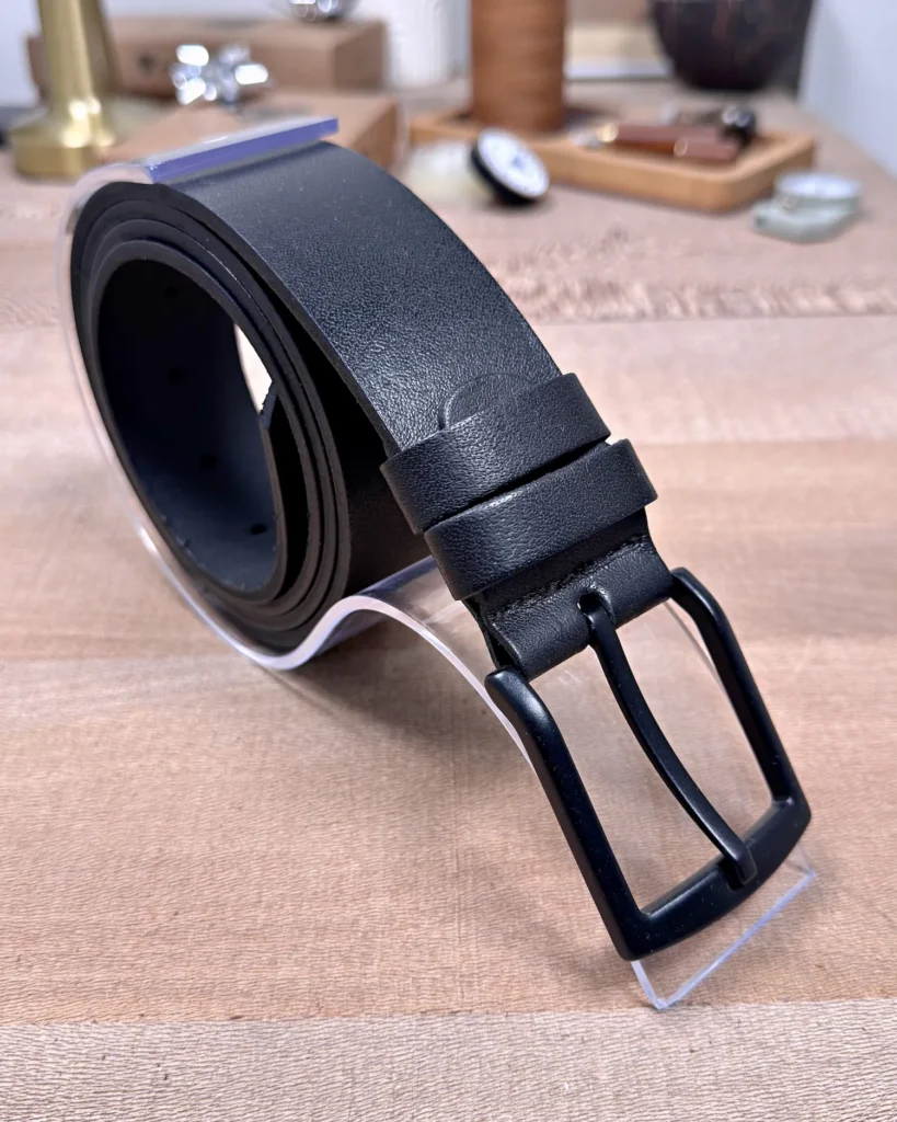 Men's Leather Belt — Black — product view 1