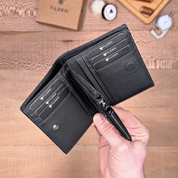 Leather Wallet — Black, Ultra Elite, 2044 — product view 1