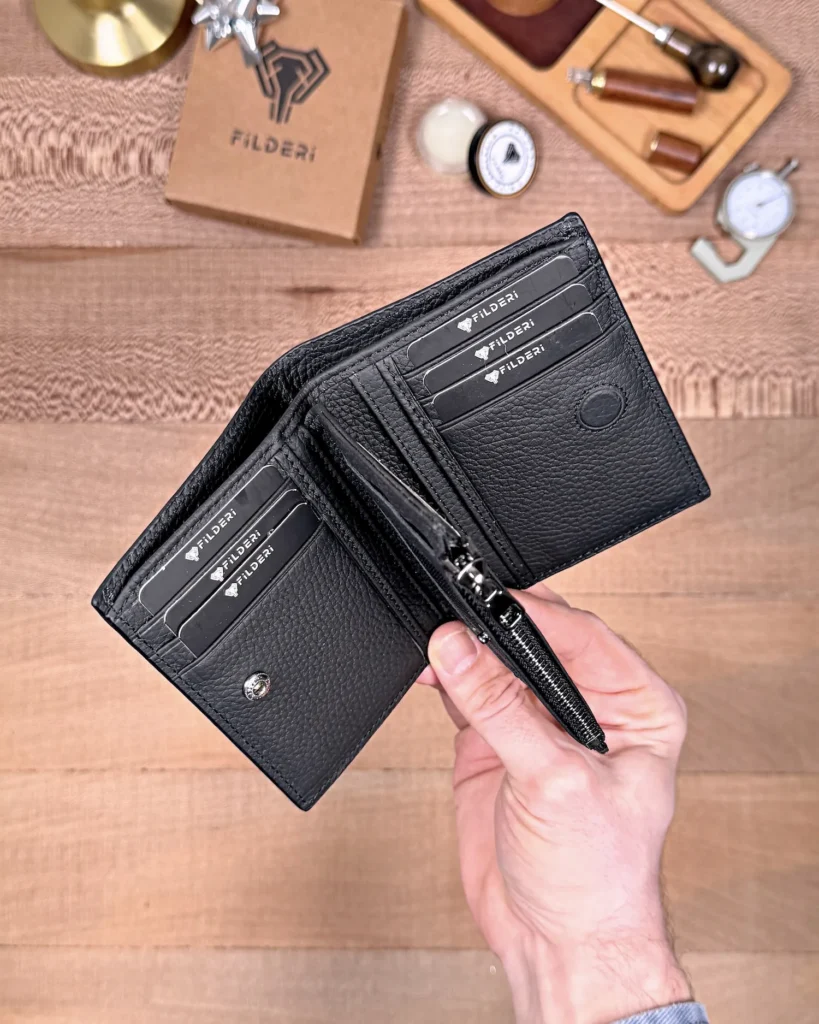 Leather Wallet — Black, Ultra Elite, 2044 — product view 1