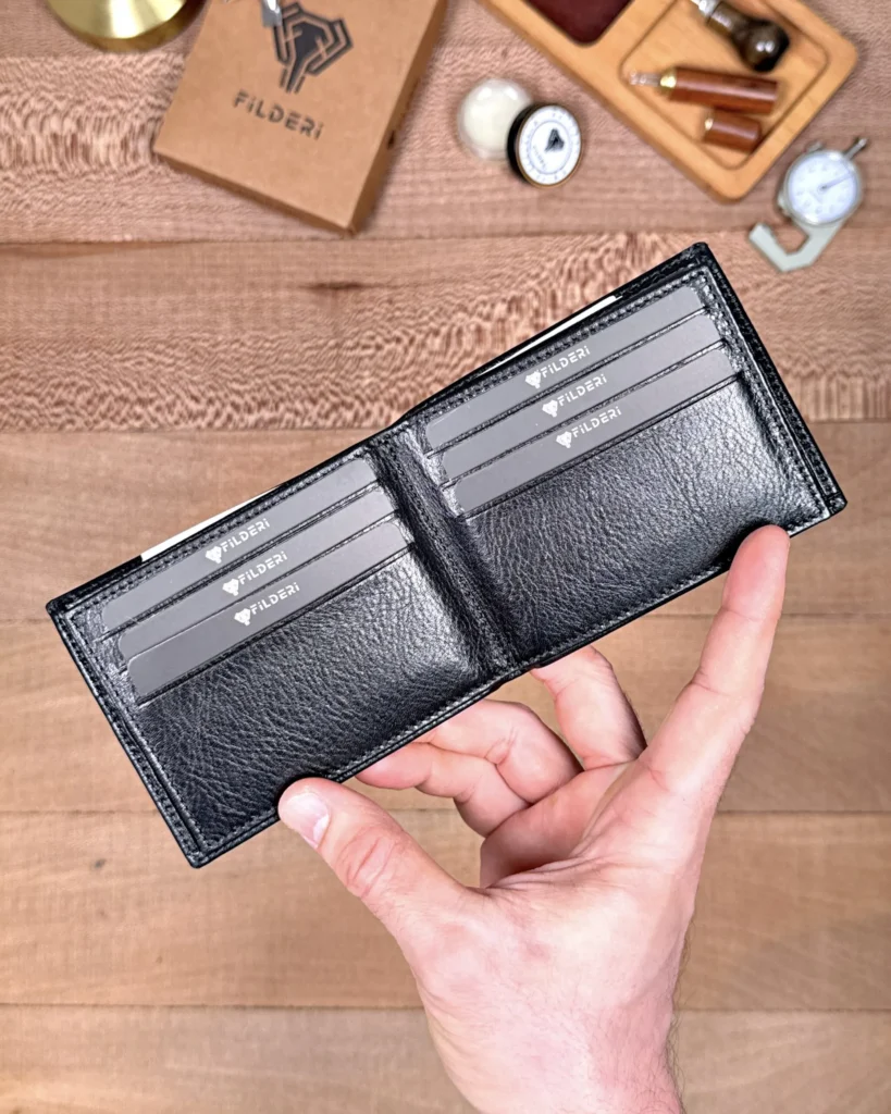 Butterfly Men's Leather Wallet — Black, Arsel, 2145 — product view 2