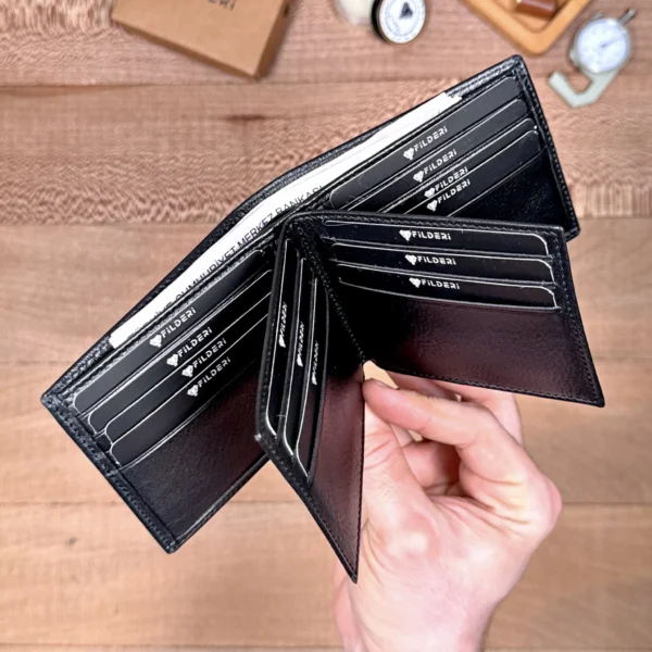 Butterfly Men's Leather Wallet — Black, Arsel, 2145 — product view 1