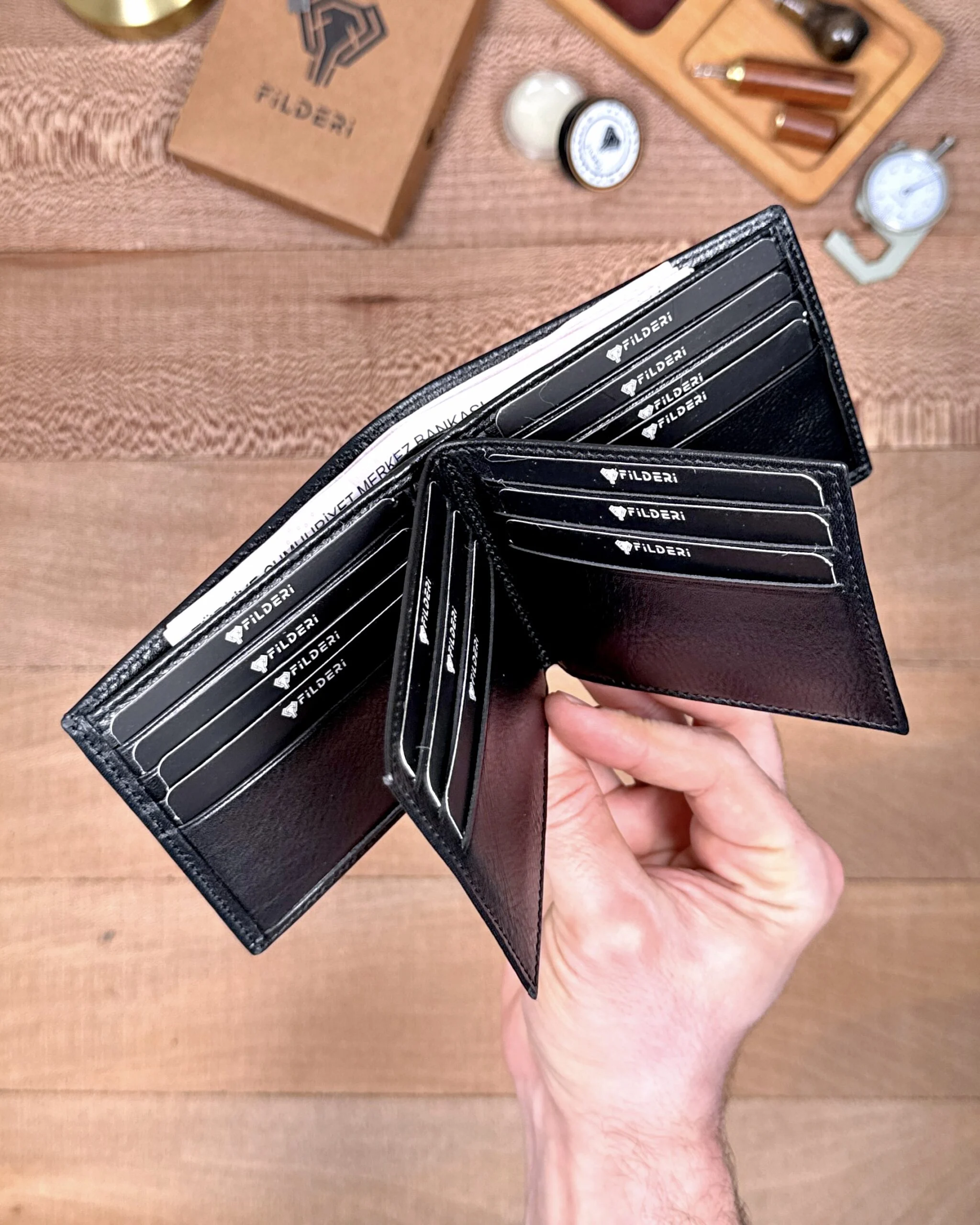 filderi-180257-f23f014ab323 Butterfly Men's Leather Wallet — Black, Arsel, 2145 — product view 1
