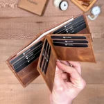 Butterfly Men's Leather Wallet — Hazelnut Brown, 2145 — product view 1