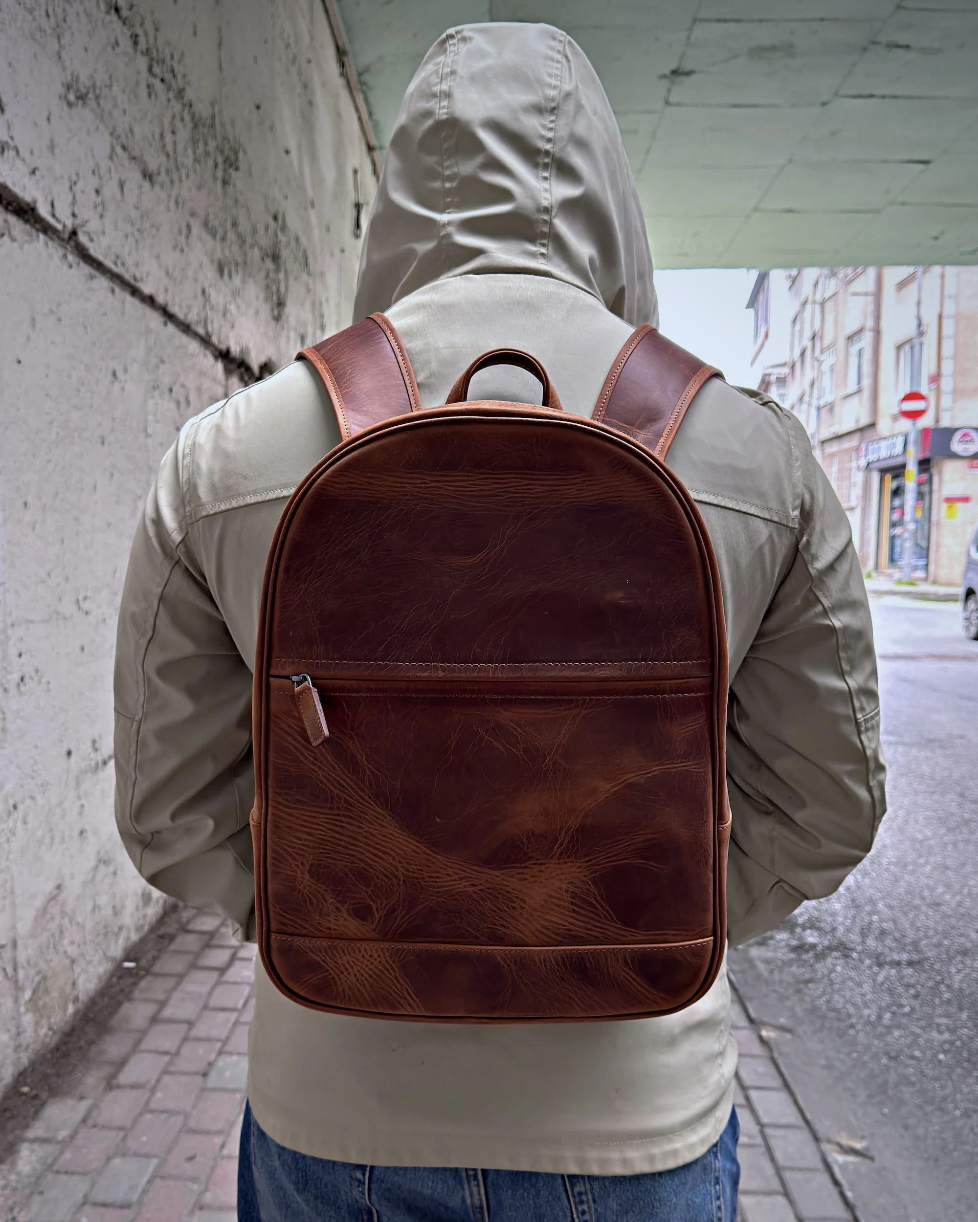 filderi-180980-ec962926394d Leather Backpack — Hazelnut Brown, 2148 — product view 1