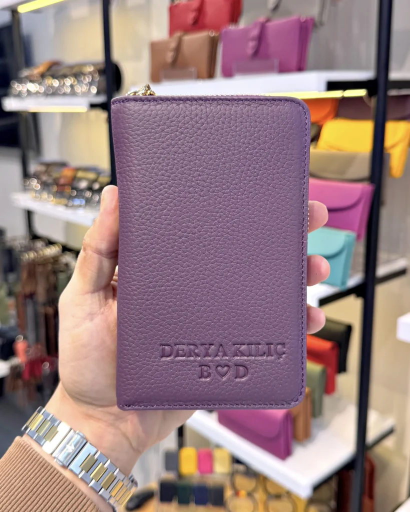 Women's Leather Wallet — Purple, 2091 — product view 2