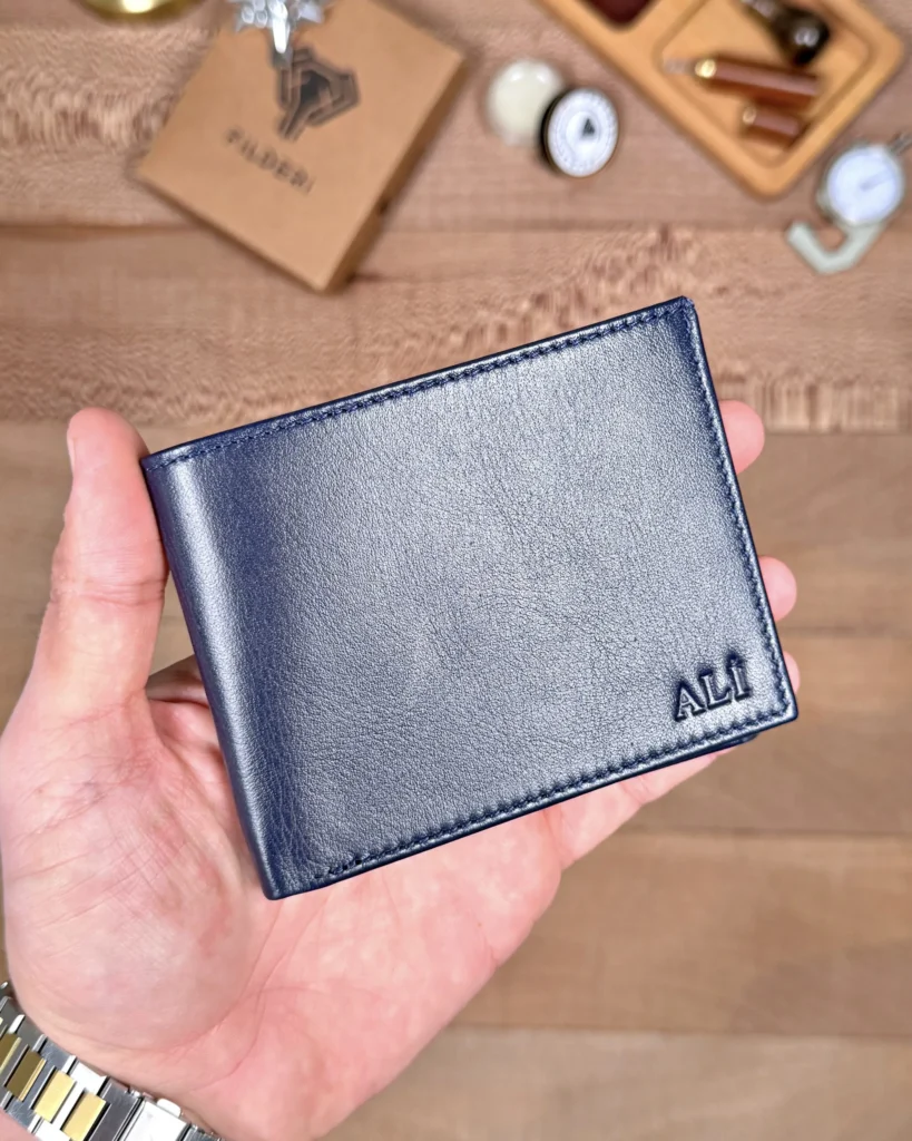 Men's Leather Wallet — Navy, 2144 — product view 2