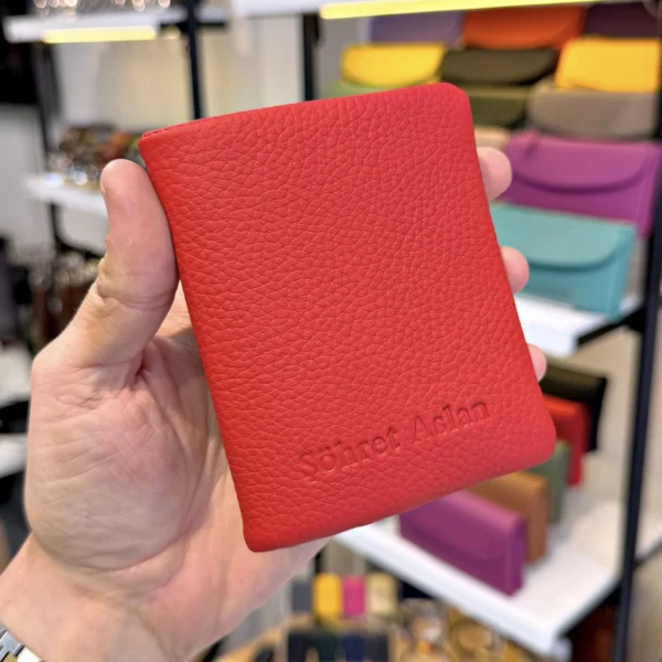 Leather Wallet — Red, 2140 — product view 1